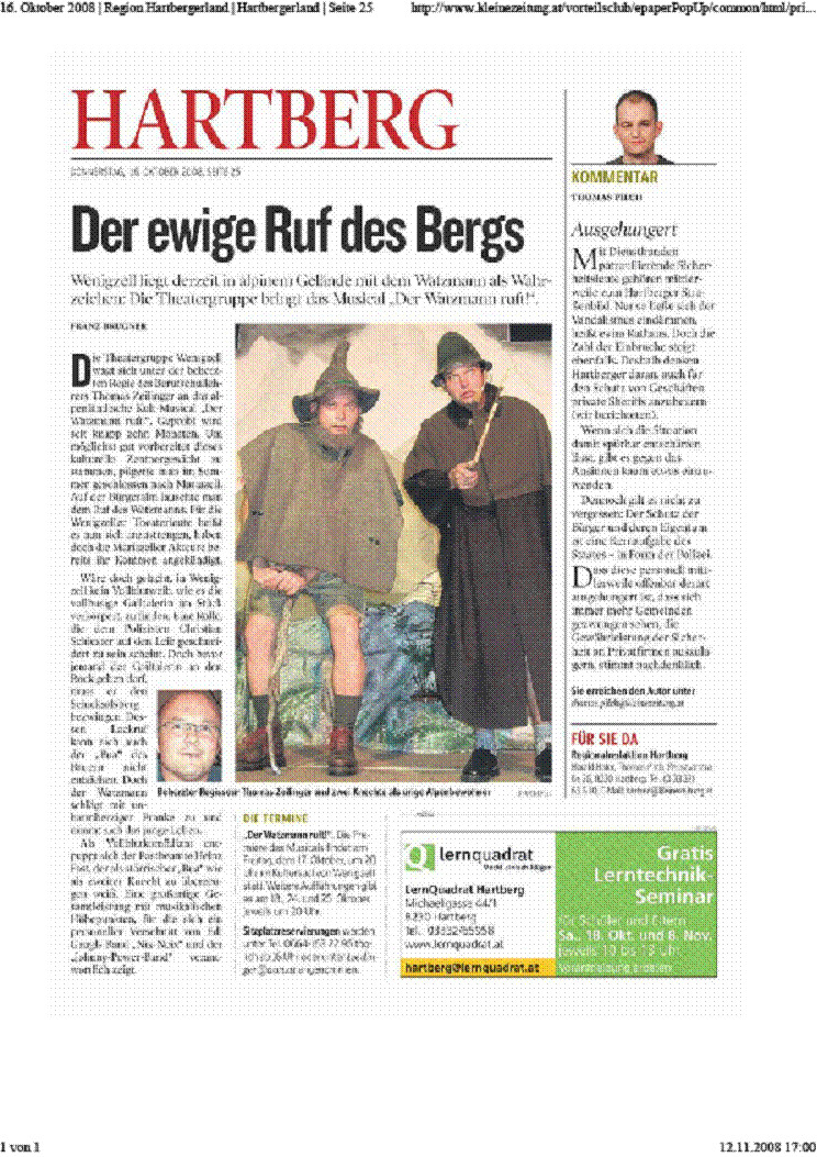 Der Ruf des Berges Presse