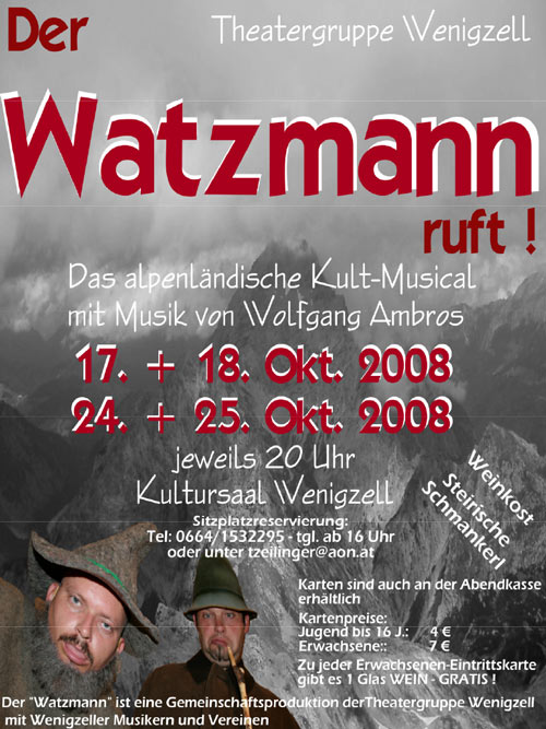 Der Watzmann ruft_2008-2009_Plakat